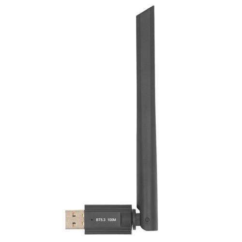 Adaptateur USB Bluetooth 5.3 avec antenne externe 4dBi à Gain élevé, émetteur-récepteur sans fil longue portée 100M pour Windows 8.1 10 11