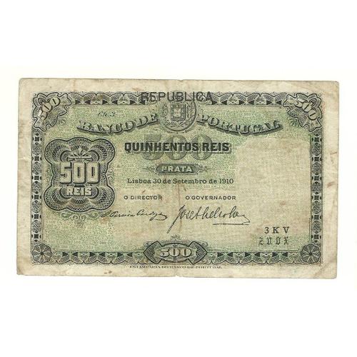 Portugal 500 Reis 1910 - Date Rare