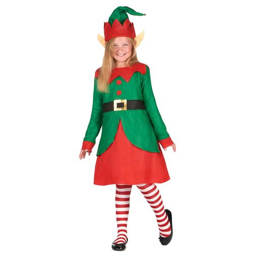 Déguisement Robe Elfe De Noël Fille - Taille: 7 - 9 Ans (M)