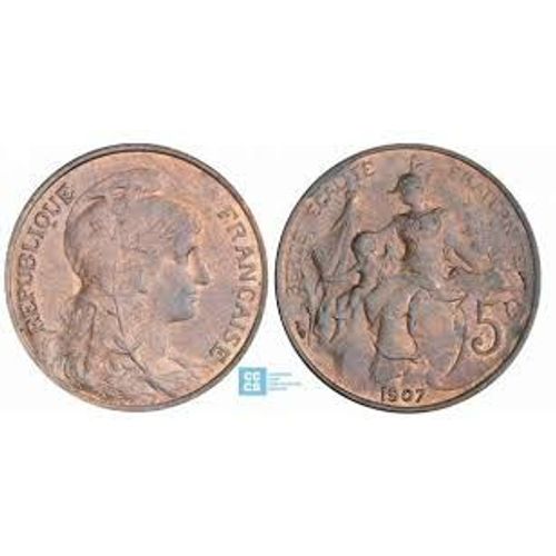 France = Pièce De 5 Centimes , Dupuis , En Bronze , Année 1907