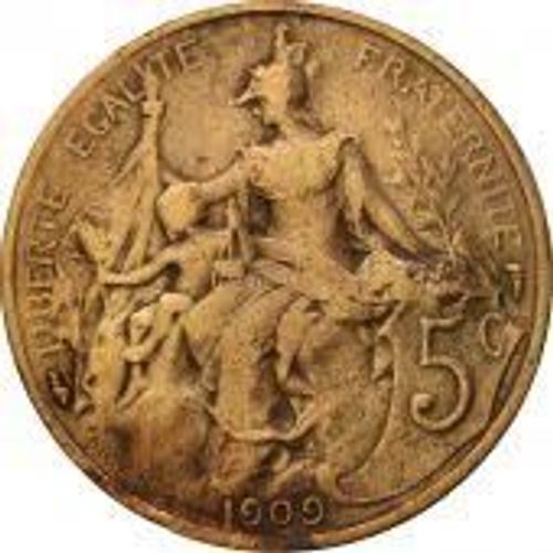 France = Pièce De 5 Centimes , Dupuis , En Bronze , Année 1909