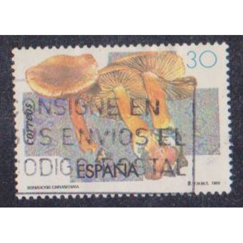 Timbre DEspagne N°2933 Y & T 30 P. Multicolore Champignons Dermocybe Cinnamomea