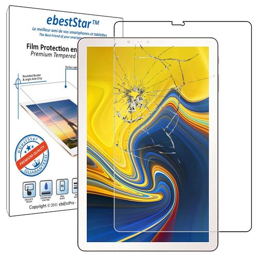 Ebeststar - Verre Trempé Samsung Galaxy Tab S4 10.5 Sm-T830, Sm-T835 Protection Ecran Anti Casse, Anti-Rayure, Pose Sans Bulles [Dimensions Precises Tablette : 249.3 X 164.3 X 7.1 Mm, Écran 10.5'']