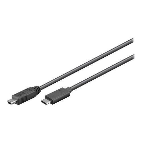 goobay - Câble USB - 24 pin USB-C (M) pour mini USB type B (M) - USB 2.0 - 50 cm - noir