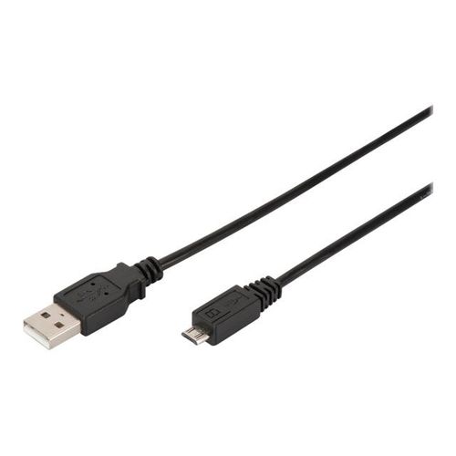 DIGITUS - Câble USB - USB (M) pour Micro-USB de type B (M) - USB 2.0 - 1 m - moulé - noir