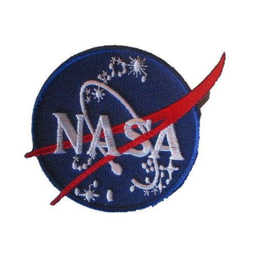 Patch Logo Nasa Bleu Et Rouge 10x7,5cm Ecusson Thermocolant