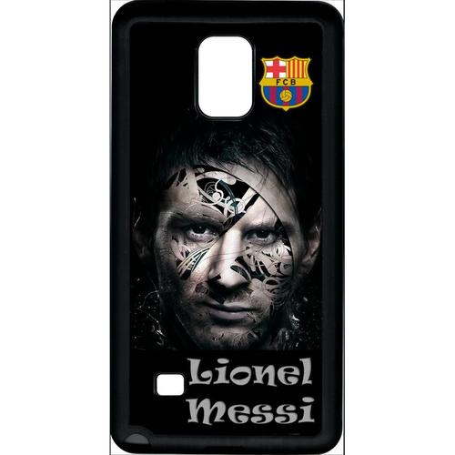 Coque Galaxy Note 4 - Fc Barcelona Lionel Messi Abstract - Noir