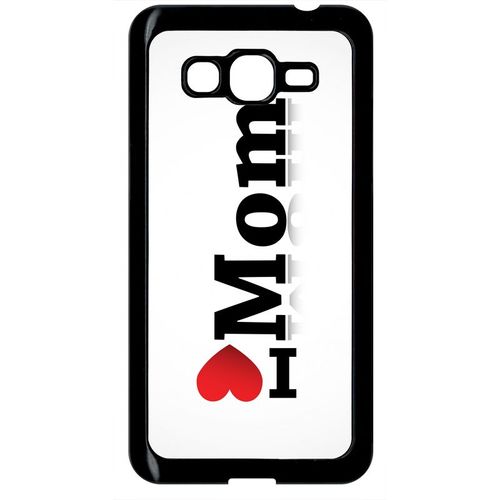 Coque Galaxy Grand Prime - I Love You Mom - Noir