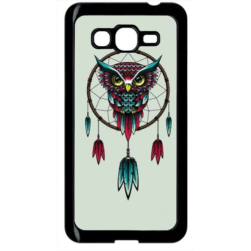 Coque Galaxy Grand Prime - Dreamcatcher Hibou Tribal - Noir