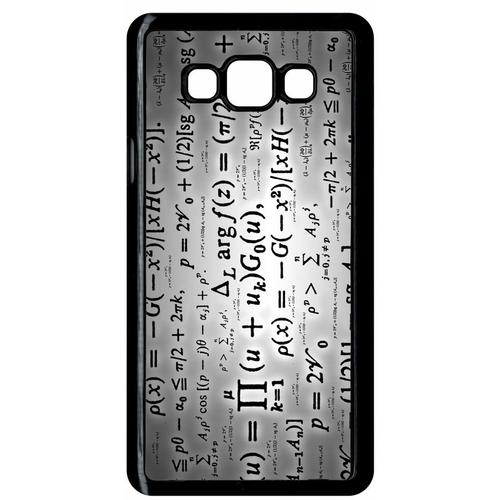 Coque Pour Smartphone - Calcul Pi Math Fond Argent - Compatible Avec Samsung Galaxy A7 - Plastique - Bord Noir