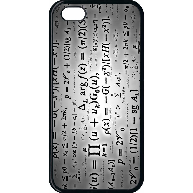 Coque Pour Smartphone - Calcul Pi Math Fond Argent - Compatible Avec Apple Iphone 5c - Plastique - Bord Noir