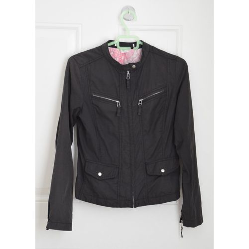 Blouson Femme Noir Style Motard Taille 38