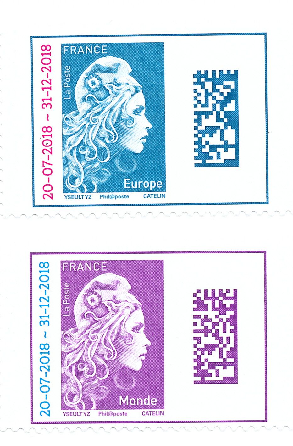 Marianne Engagée 2018 Europe Et Monde Surchargée Tirage Limité