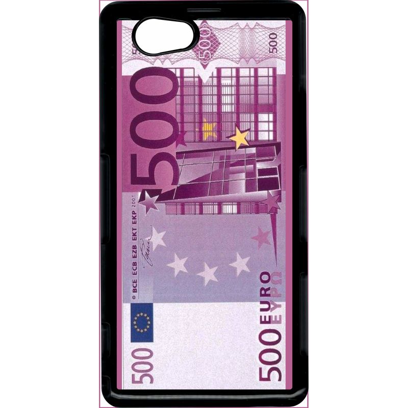 Coque Xperia Z1 Compact - 500 Euros Violet - Noir