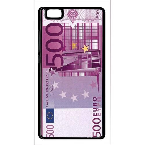 Coque Pour Smartphone - 500 Euros Violet - Compatible Avec Huawei P8 Lite (2015) - Plastique - Bord Noir