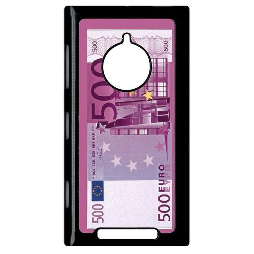 Coque Pour Smartphone - 500 Euros Violet - Compatible Avec Nokia Lumia 830 - Plastique - Bord Noir