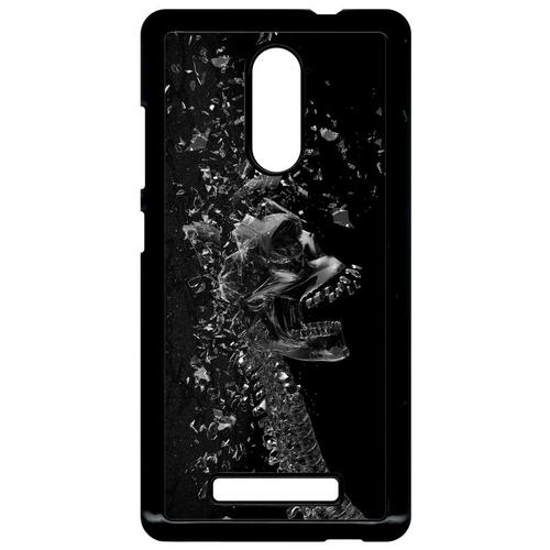 Coque Xiaomi Redmi Note 3 - Squelette Verre Bris - Noir