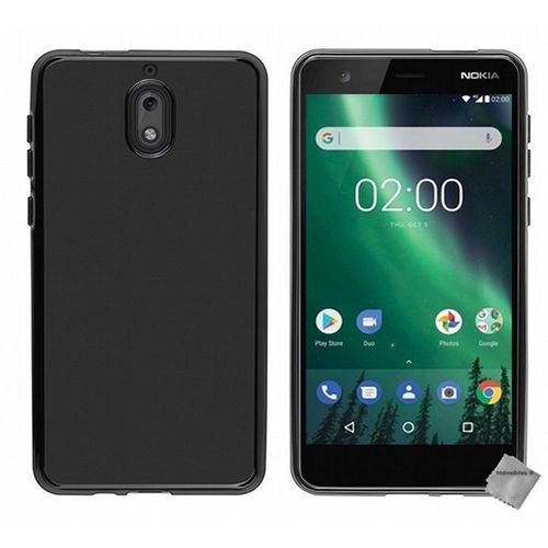 Housse Etui Coque Pochette Silicone Gel Fine Pour Nokia 3.1 (2018) + Film Ecran - Noir