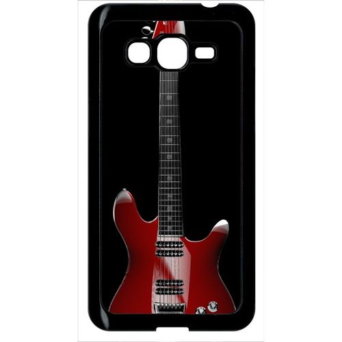 Coque - Guitare Red - Compatible Avec Samsung Galaxy Grand Prime - Plastique - Bord Noir