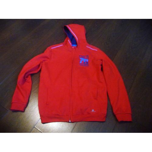 Domyos Decathlon Sweat Capuche Rouge 14ans