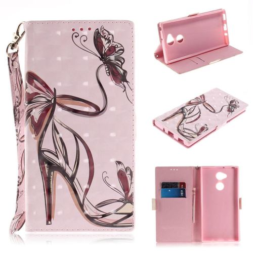 Sony Xperia Xa2 Ultra Coque, Saturcase Beau 3d Motif Pu Cuir Magnétique Flip Portefeuille Support Porte-Carte Protecteur Coque Housse Étui Avec Dragonne Pour Sony Xperia Xa2 Ultra (Td-6)