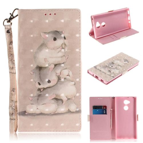 Sony Xperia Xa2 Ultra Coque, Saturcase Beau 3d Motif Pu Cuir Magnétique Flip Portefeuille Support Porte-Carte Protecteur Coque Housse Étui Avec Dragonne Pour Sony Xperia Xa2 Ultra (Td-7)