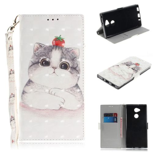 Sony Xperia Xa2 Ultra Coque, Saturcase Beau 3d Motif Pu Cuir Magnétique Flip Portefeuille Support Porte-Carte Protecteur Coque Housse Étui Avec Dragonne Pour Sony Xperia Xa2 Ultra (Td-10)