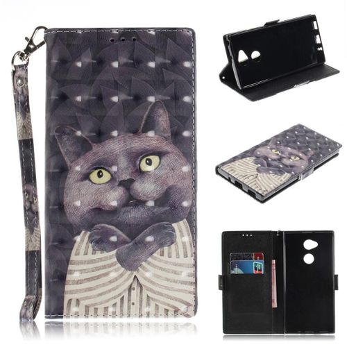 Sony Xperia Xa2 Ultra Coque, Saturcase Beau 3d Motif Pu Cuir Magnétique Flip Portefeuille Support Porte-Carte Protecteur Coque Housse Étui Avec Dragonne Pour Sony Xperia Xa2 Ultra (Td-14)