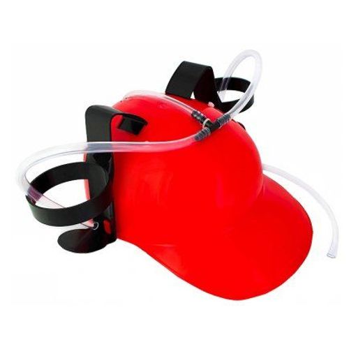 Casque Rouge A Biere Deux Supports - Boire - Boisson - Match - Fete Soiree