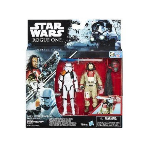 Coffret De 2 Figurines Star Wars Rebels : Stormtrooper Et Baze Malbus 9,5 Cm - Mission Dans L Espace - Hasbro