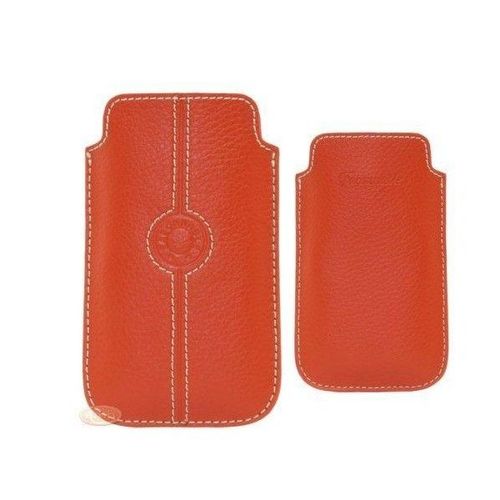 Etui Pouch Universel Faconnable Orange Taille Large Eco-Cuir (Pu)