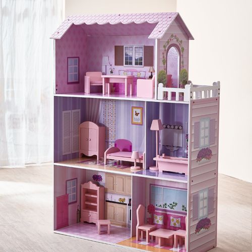 Maison De Poupée Dream Land En Bois Pour Enfant Fille Jouet Kyd-10922a