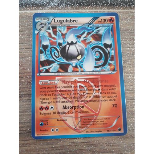 Carte Pokémon Lugulabre 130 Pv 16/116 Glaciation Plasma Neuf Fr