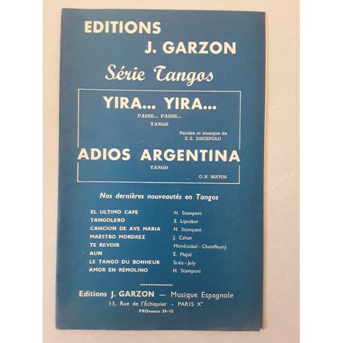 Yira Yira - Adios Argentina - Tangos