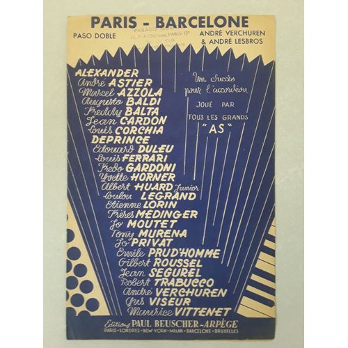 Paris Barcelone - Paso Doble - Verchuren