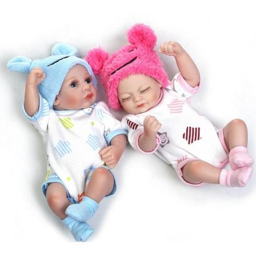 NPK bebe reborn poupée vente chaude jouets pas cher slicone reborn bébé  poupées mini double