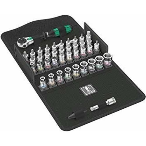 ""Coffret clé + douilles 42 pièces Wera 05003755001 métrique 1/4"""" (6.3 mm)""