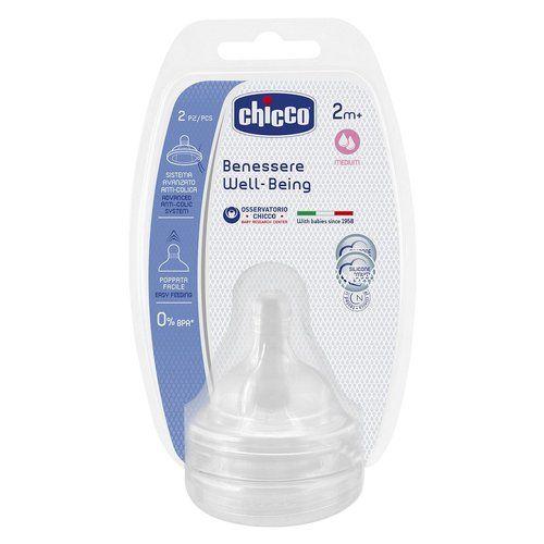 Chicco Tettarella Benessere Silicone 2m+ Medium 2pz