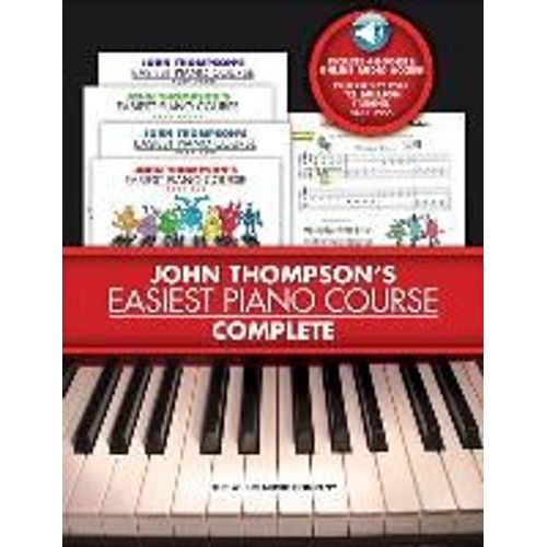 John Thompson's Easiest Piano Course Complete 4-Book Boxed Set With Online Audio Step-By-Step Piano Lessons For Beginners