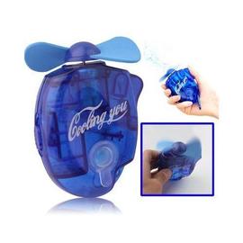 Mini ventilateur bleu brumisateur portable jet deau porte cles