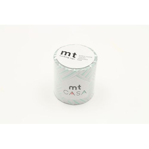 Masking Tape Mt Casa Rayé 5 Cm Tressage Bleu Argent - Corner Izumi - Masking Tape (Mt)