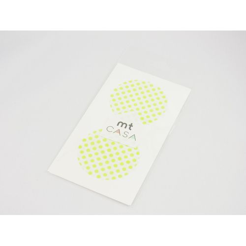 Masking Tape Mt Casa Seal Sticker Rond En Washi Pois Vert - Moegi