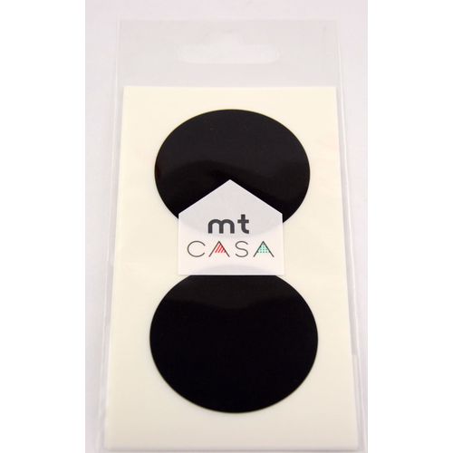 Masking Tape Mt Casa Seal Sticker Rond En Washi Noir - Black - Masking Tape (Mt)
