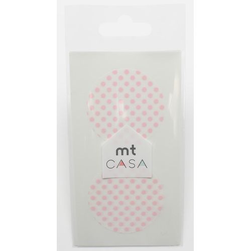 Masking Tape Mt Casa Seal Sticker Rond En Washi Pois Rose - Masking Tape (Mt)