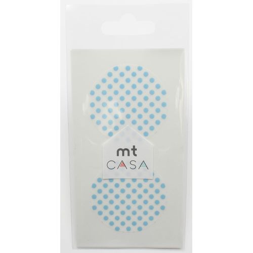 Masking Tape Mt Casa Seal Sticker Rond En Washi Pois Bleu - Masking Tape (Mt)