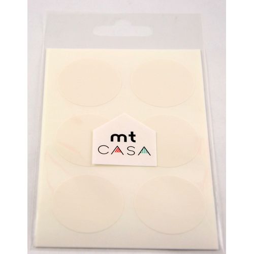 Masking Tape Mt Casa Seal Sticker Rond 3, En Washi Blanc - White - Masking Tape (Mt)