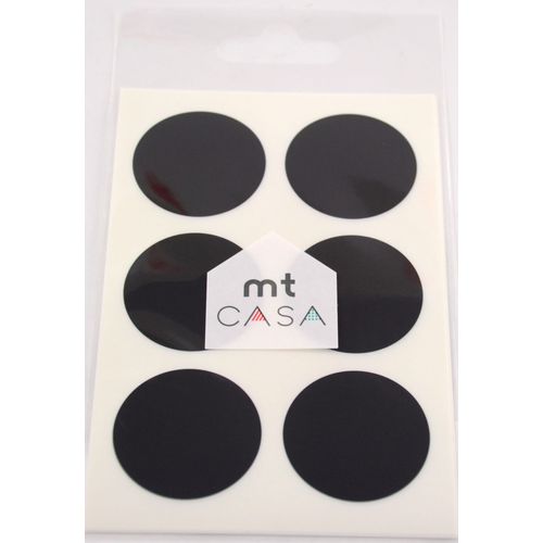 Masking Tape Mt Casa Seal Sticker Rond 3, En Washi Noir - Black - Masking Tape (Mt)