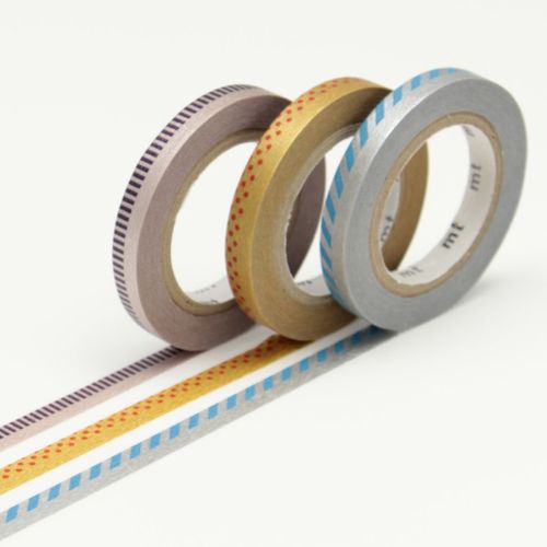 Masking Tape Mt Slim 6 Mm Set De 3 - Deco C - Masking Tape (Mt)