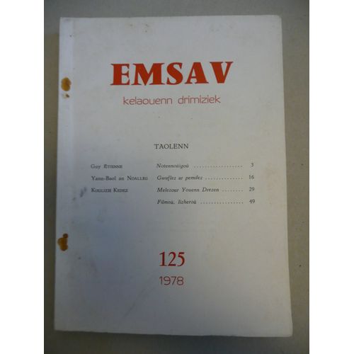 Emsav - Kelaouenn Drimiziek - 125 - 1978