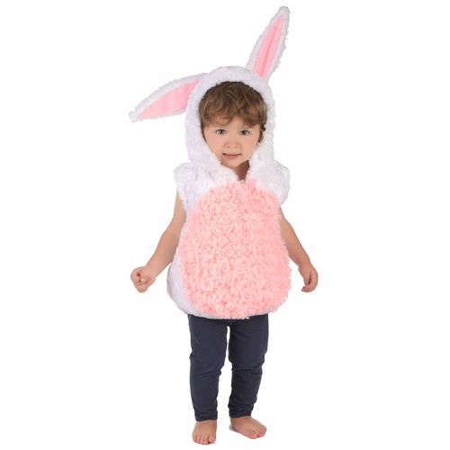 Déguisement Lapin Blanc Et Rose Sans Manches Enfant - Taille: 3-4 Ans (98-104cm)